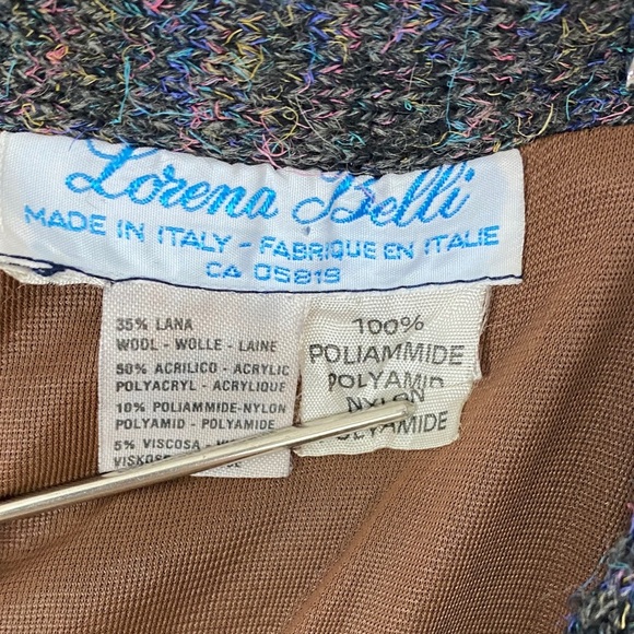 Lorena Belli Knit Pencil Skirt Wool Blend Midi Length - Picture 9 of 9